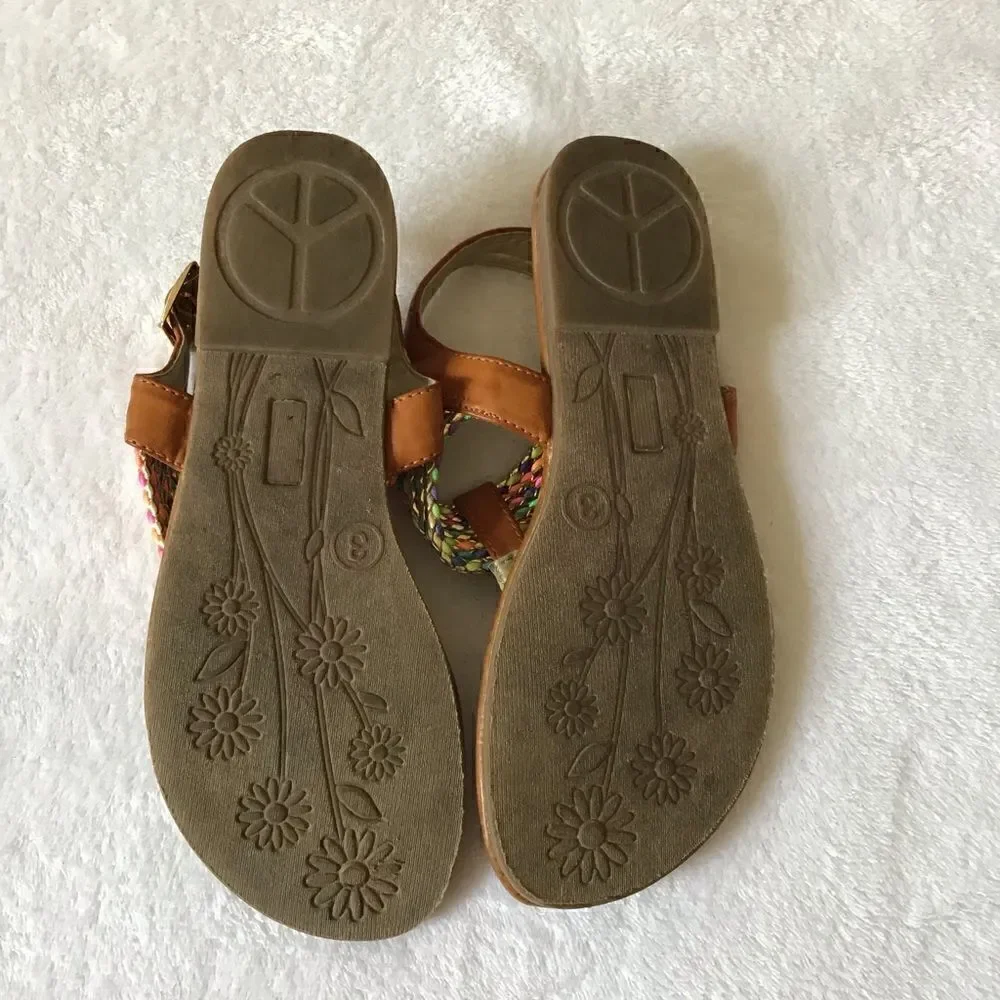 Cherokee Leather Braided Thong Sandal